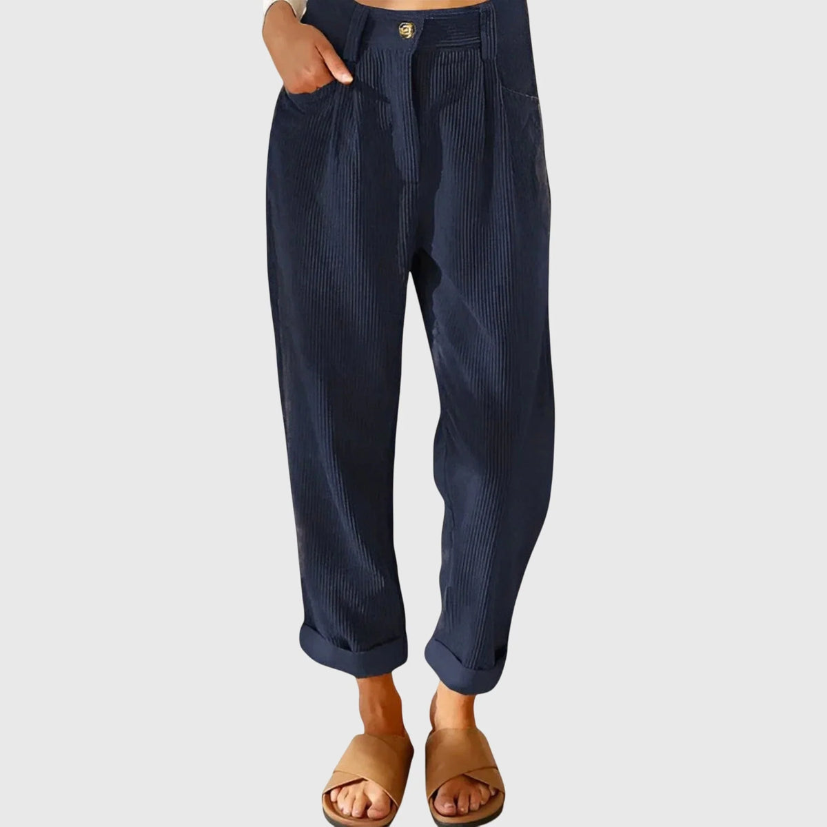 Women's blue corduroy pants