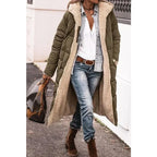 Women's olive green winter coat