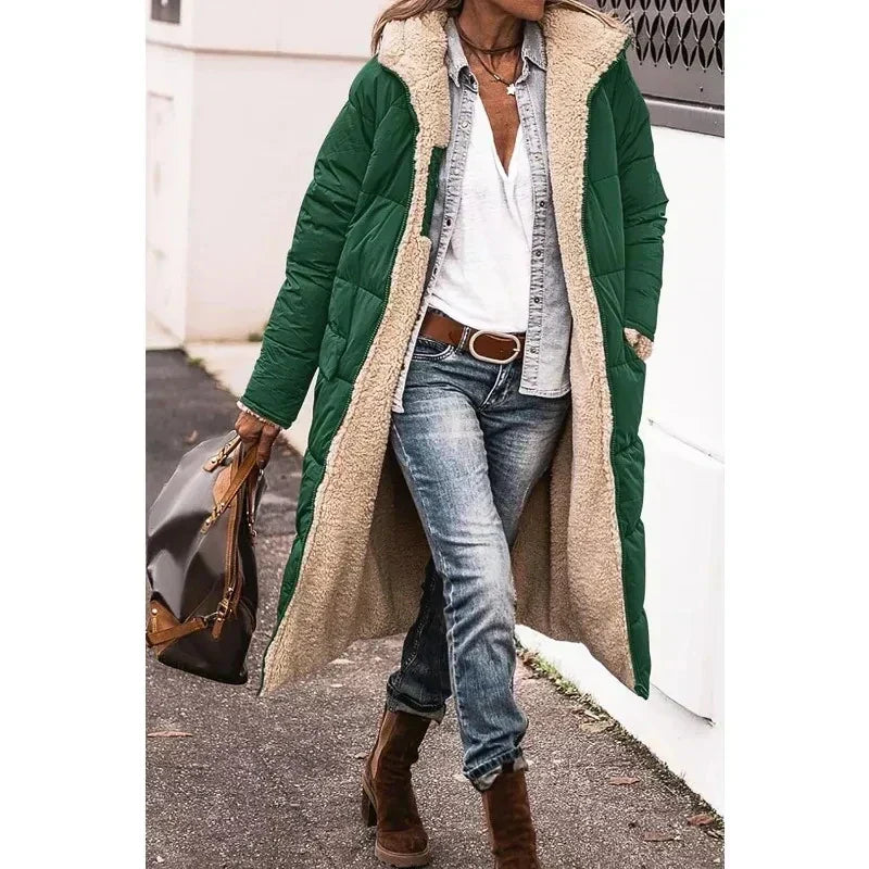 Women's green winter coat