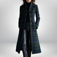 Lucy | Women's Timeless Plaid Coat with Straight Cut for Winter