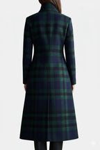 Women's green plaid coat
