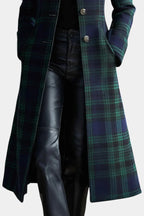 Women's green plaid coat