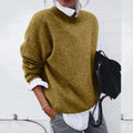 Women's khaki cashmere sweater