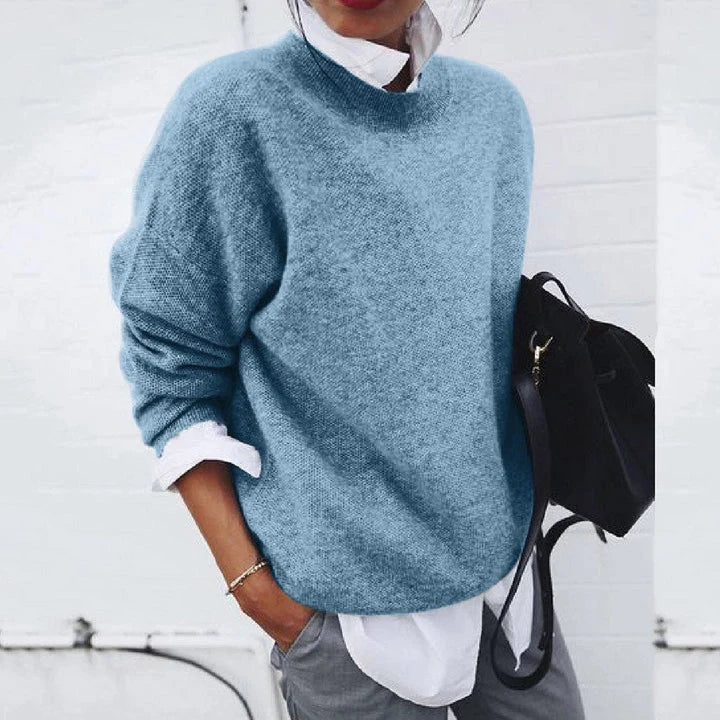 Women's blue cashmere sweater