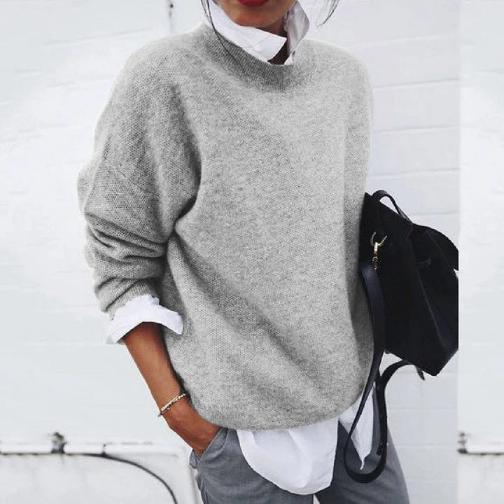 Women's gray cashmere sweater