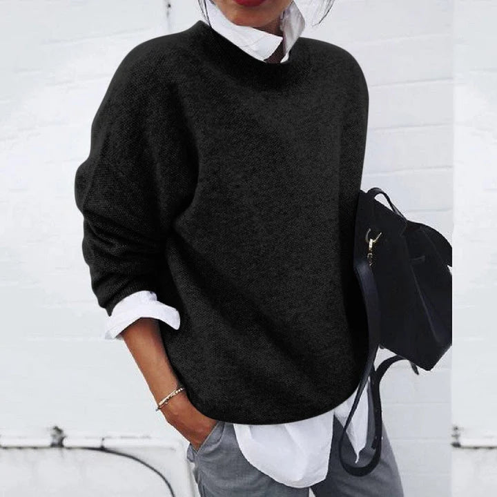 Women's black cashmere sweater