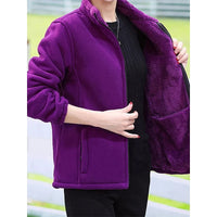 Marjorie | Women's Relaxed-Fit Stand-Collar Jacket with Full-Zip Closure