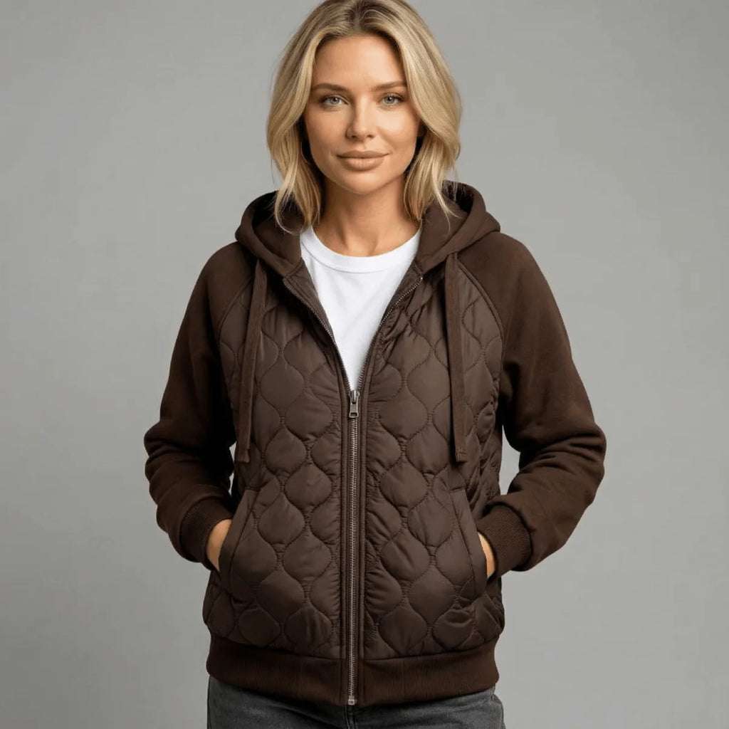 Women's quilted hooded jacket