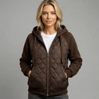 Women's quilted hooded jacket