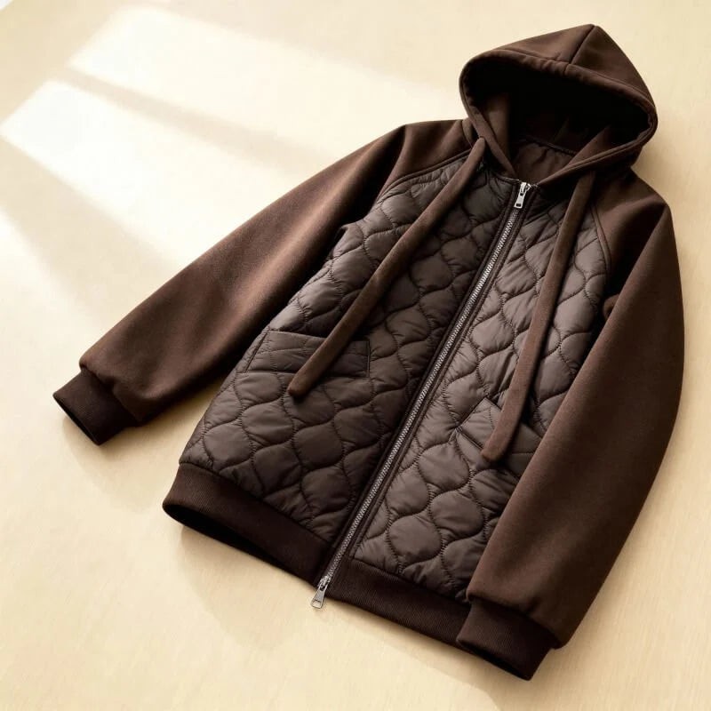 Women's quilted hooded jacket