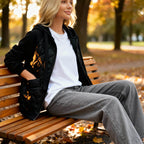 Women's quilted hooded jacket