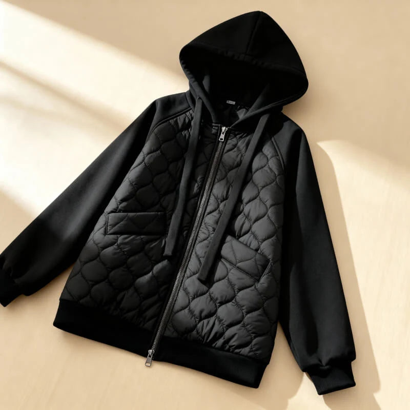 Women's quilted hooded jacket