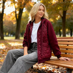 Women's quilted hooded jacket