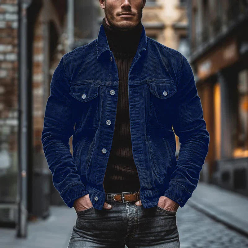 Men's blue corduroy jacket