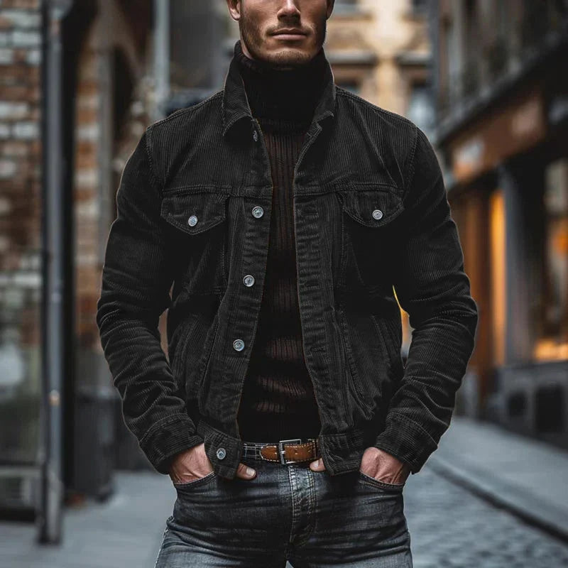 Men's black corduroy jacket