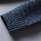 Men's wine heathered Stand-Collar Quarter-Zip Knit Sweater