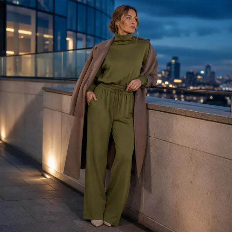 Women's turtleneck two-piece set