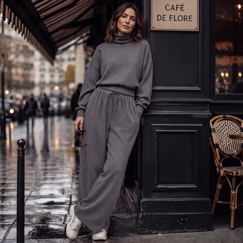 Women's turtleneck two-piece set