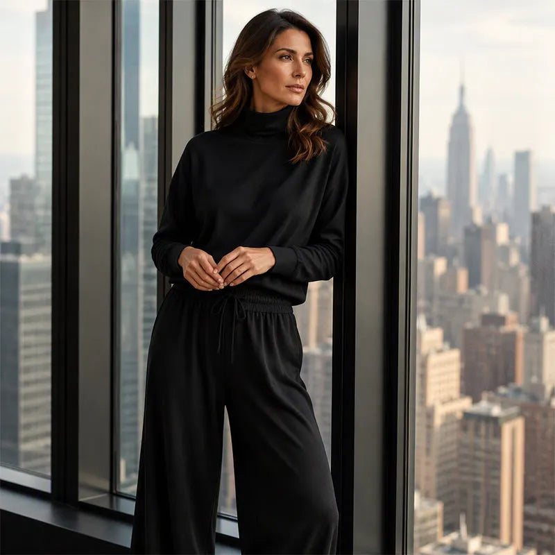 Women's turtleneck two-piece set