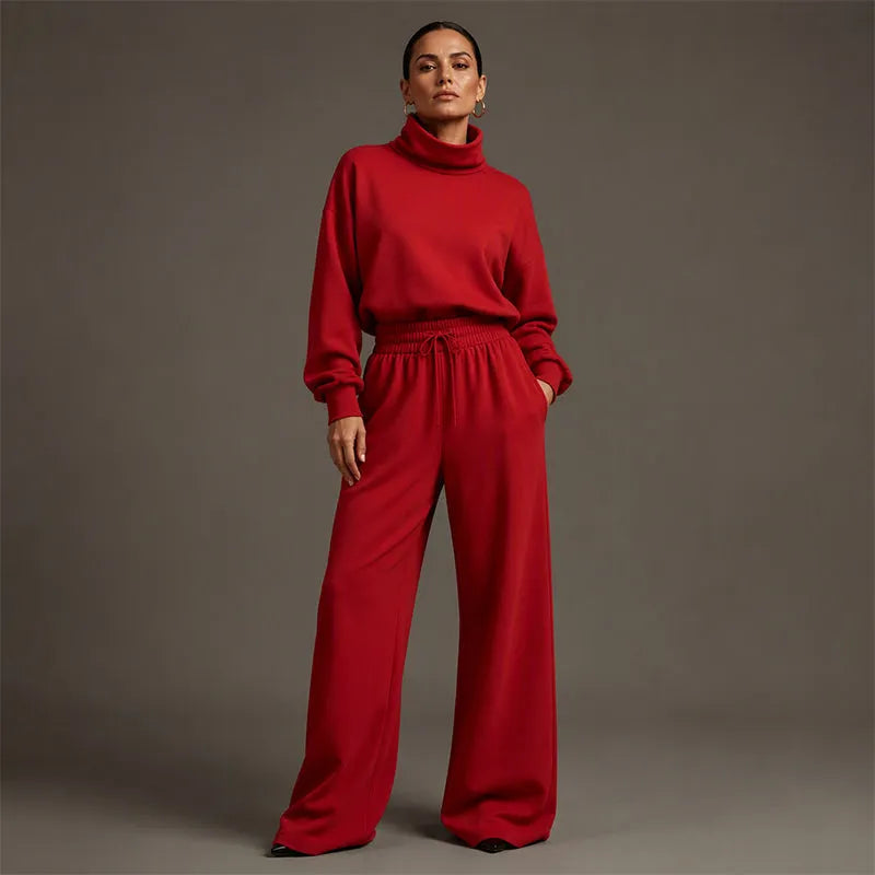 Women's turtleneck two-piece set