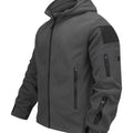 Men's dark gray tactical Fleece Jacket with Utility Pockets for Winter