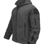 Men's dark gray tactical Fleece Jacket with Utility Pockets for Winter