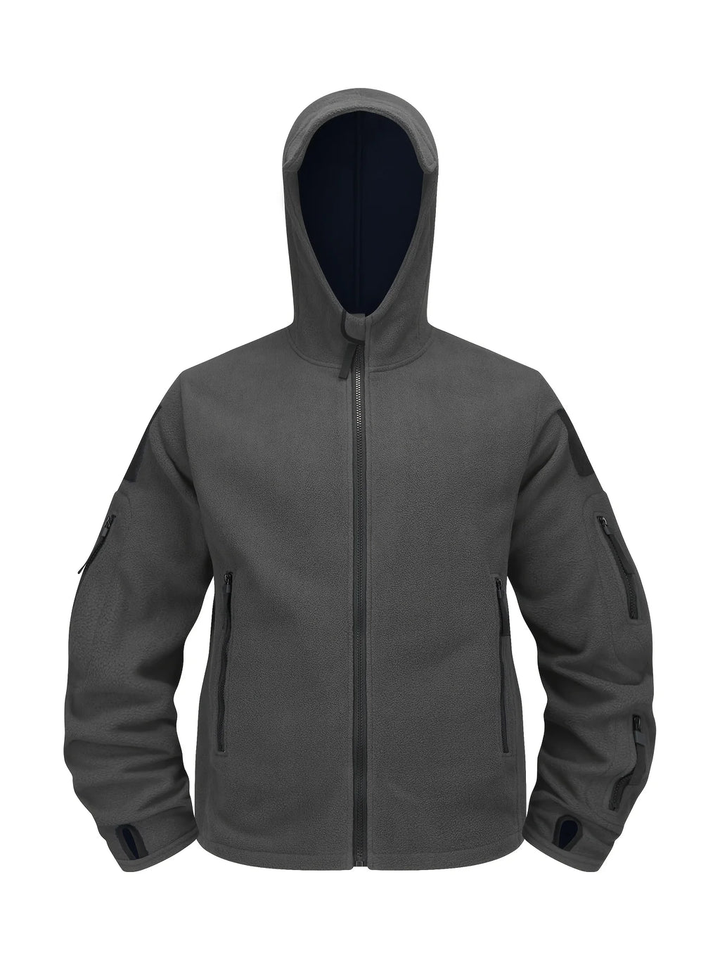 Men's khaki tactical Fleece Jacket with Utility Pockets for Winter