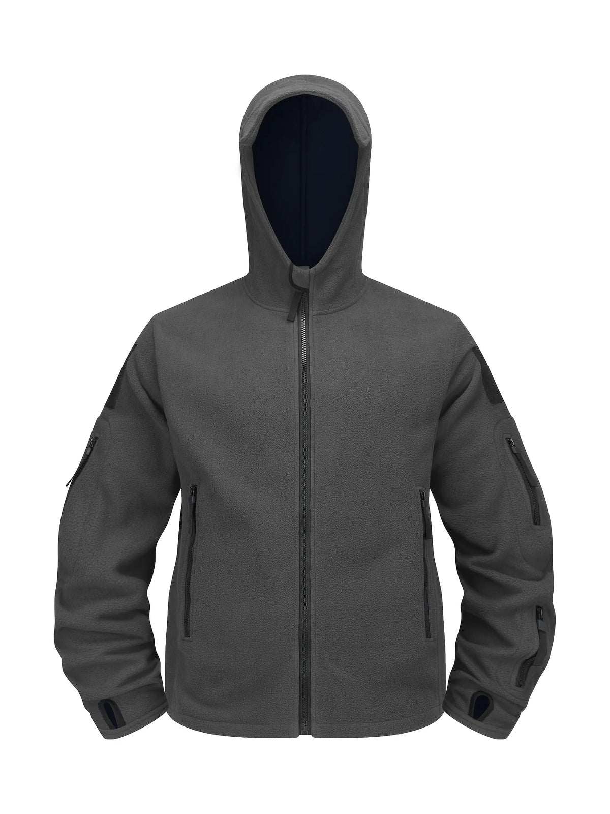 Men's khaki tactical Fleece Jacket with Utility Pockets for Winter