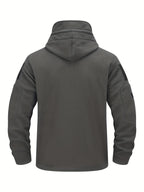 Men's army green tactical Fleece Jacket with Utility Pockets for Winter