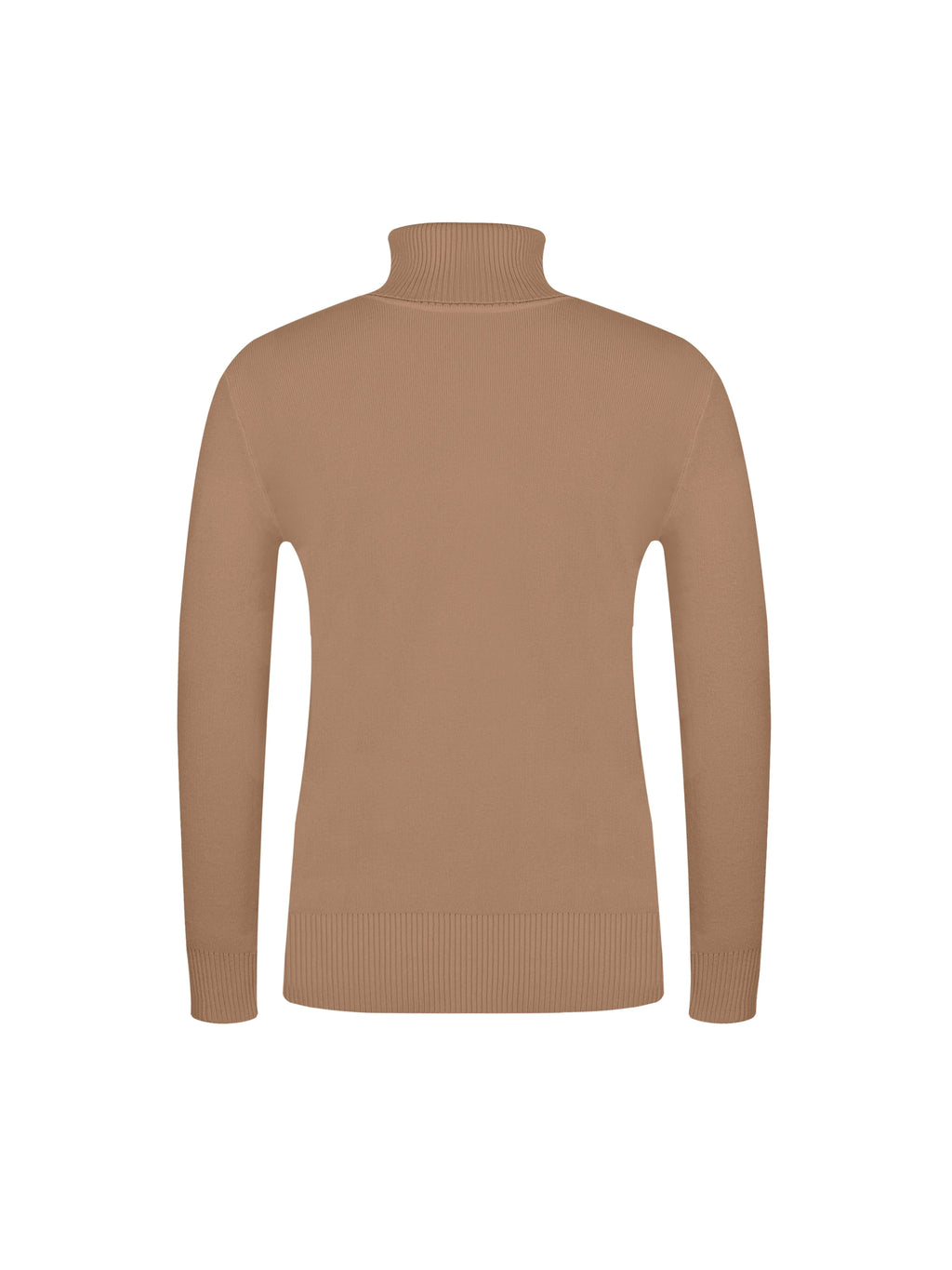 Women's white fitted Turtleneck Sweater with Sherpa-Lined Cuffs