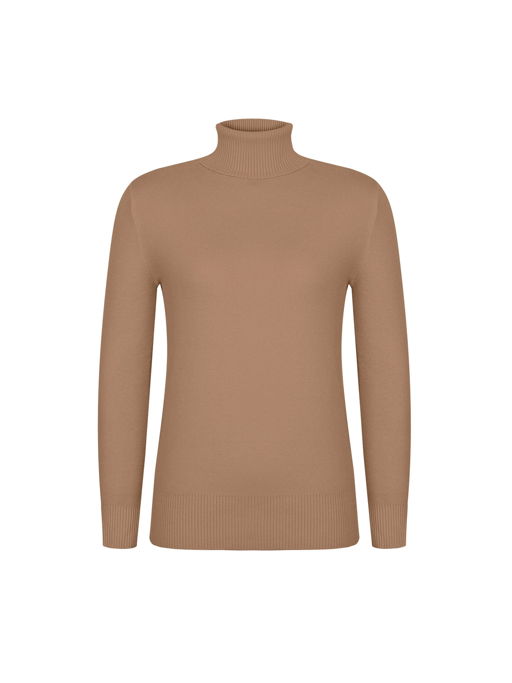 Women's grey fitted Turtleneck Sweater with Sherpa-Lined Cuffs