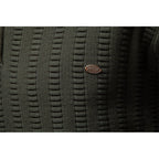 Men's army green ribbed half-zip sweater, logo patch detail