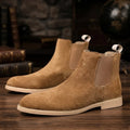 Men's brown low-Profile Suede Chelsea Boots for Everyday Wear