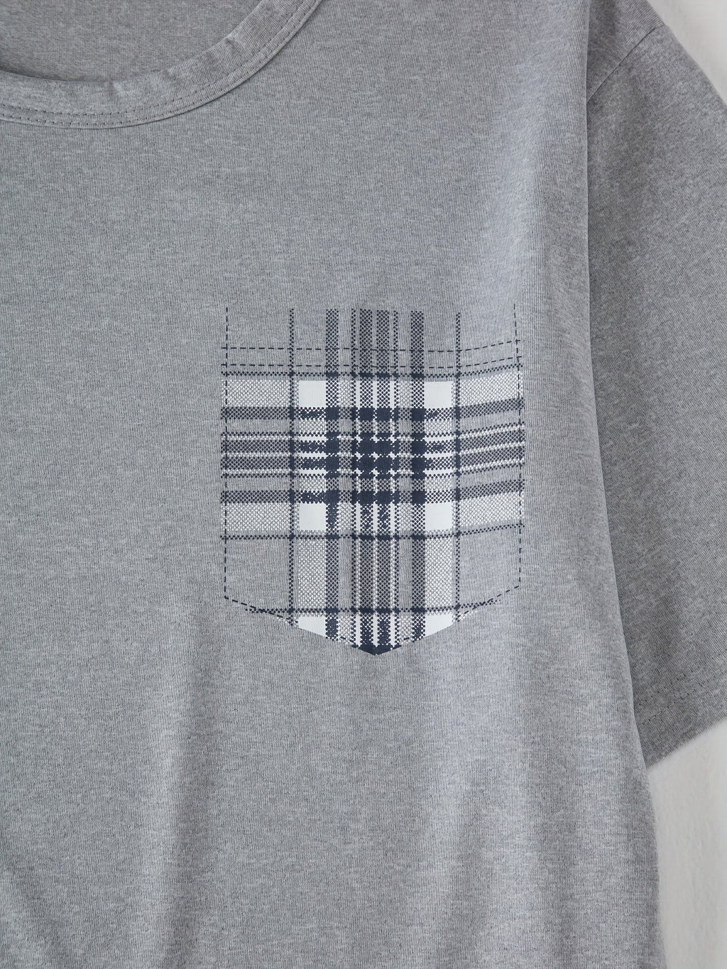 Men's light grey relaxed Checkered Two-Piece Loungewear Set for Winter