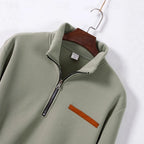 Men's black refined quarter-zip sweater for everyday layering