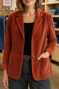 Women's rust corduroy-look jacket