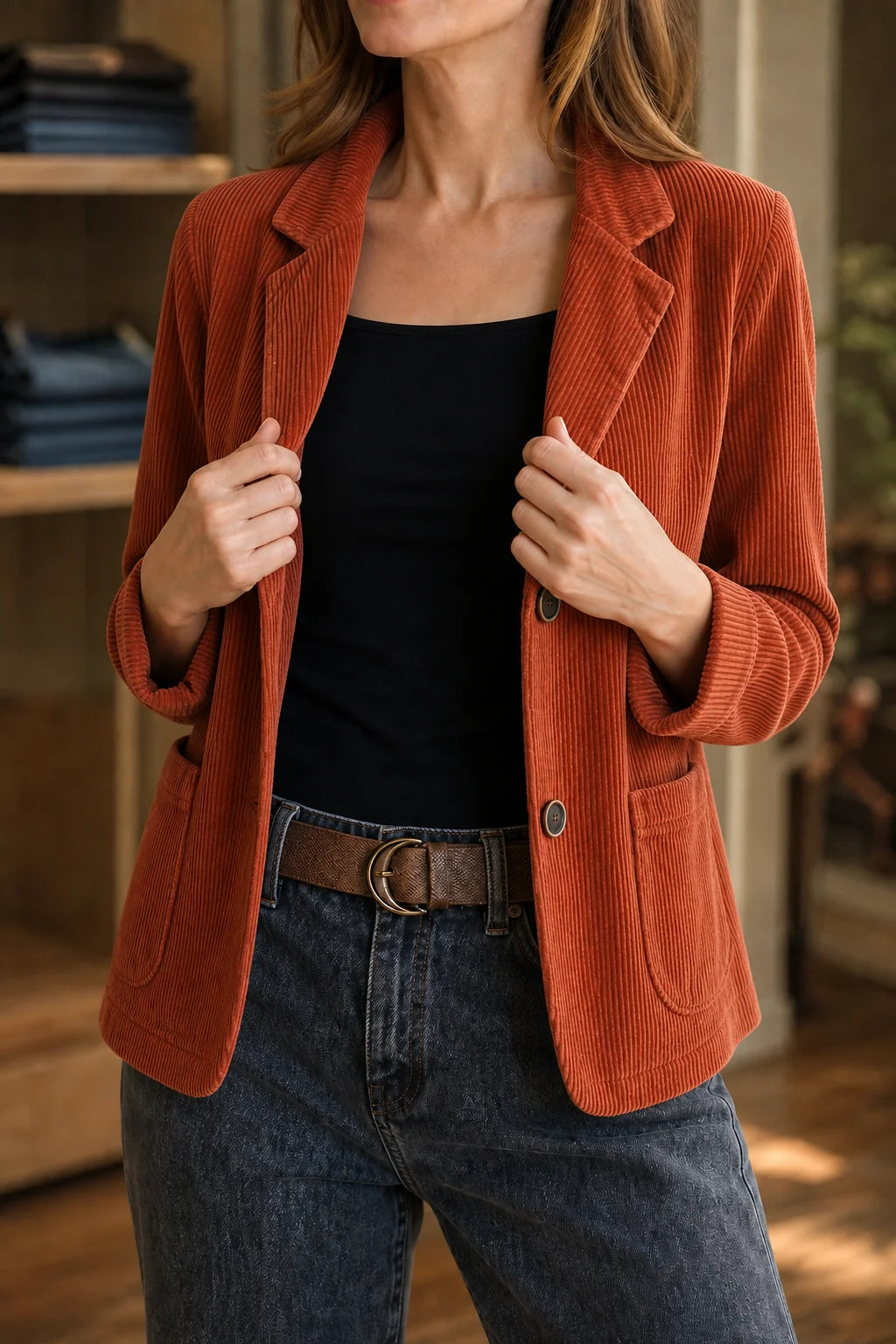 Women's corduroy-look jacket