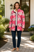 Women's printed quilted puffer jacket