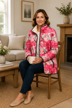 Women's printed quilted puffer jacket