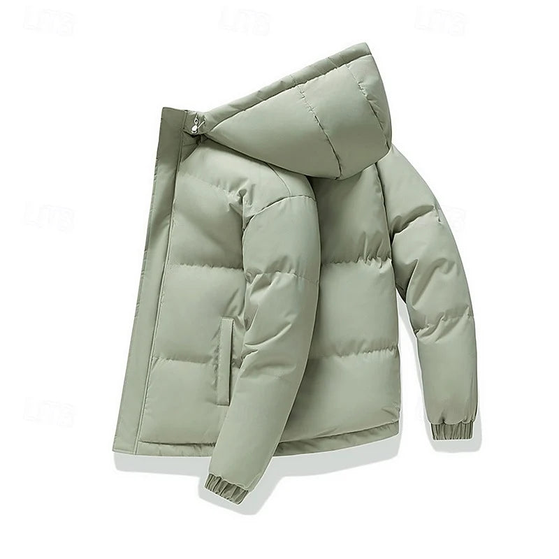 Men's black insulated Hooded Puffer Jacket, Big & Tall Fit