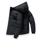 Men's beige insulated Hooded Puffer Jacket, Big & Tall Fit