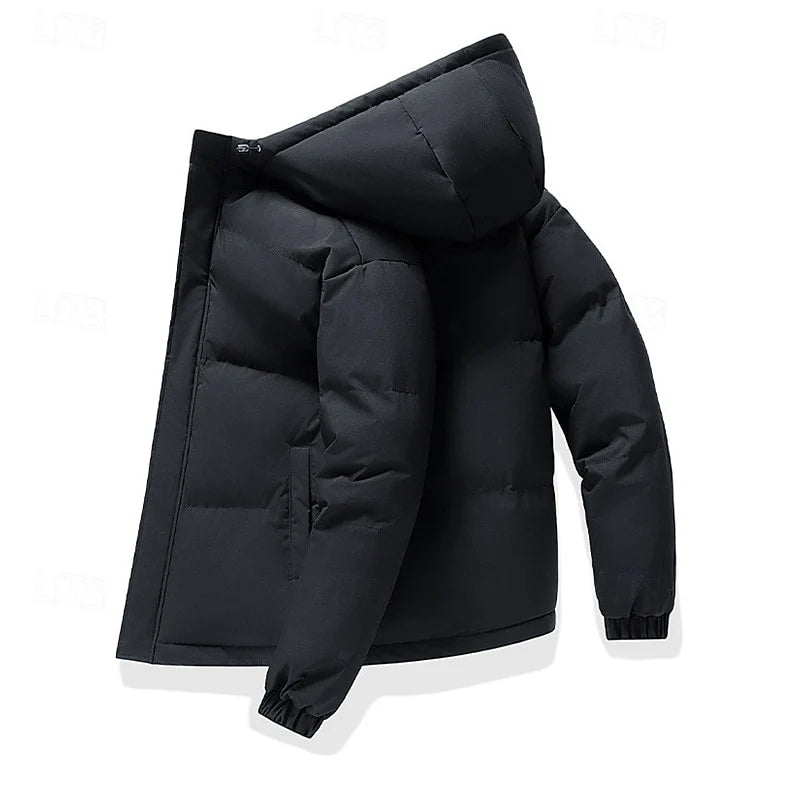 Men's beige insulated Hooded Puffer Jacket, Big & Tall Fit