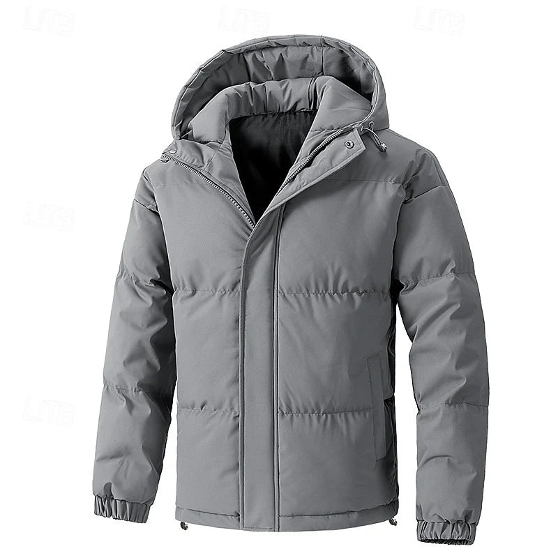 Men's brown insulated Hooded Puffer Jacket, Big & Tall Fit